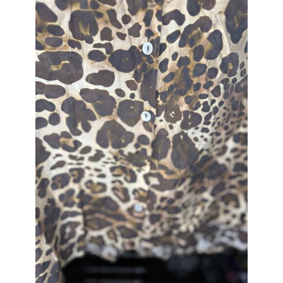 Bailey 44 Lyocell Leopard Print Blouse Women's Size M - Picture 6 of 6